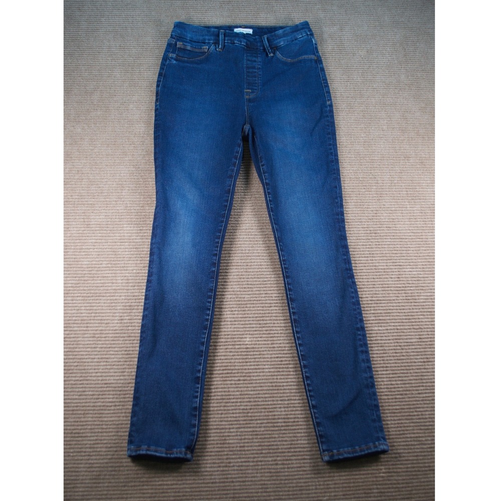 Good American Good Legs Pull On Skinny‎ Jeans Dark Blue Size 3 M